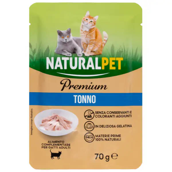 NaturalPet Premium Cat Adult Umido Bustine in Gelatina 70 gr