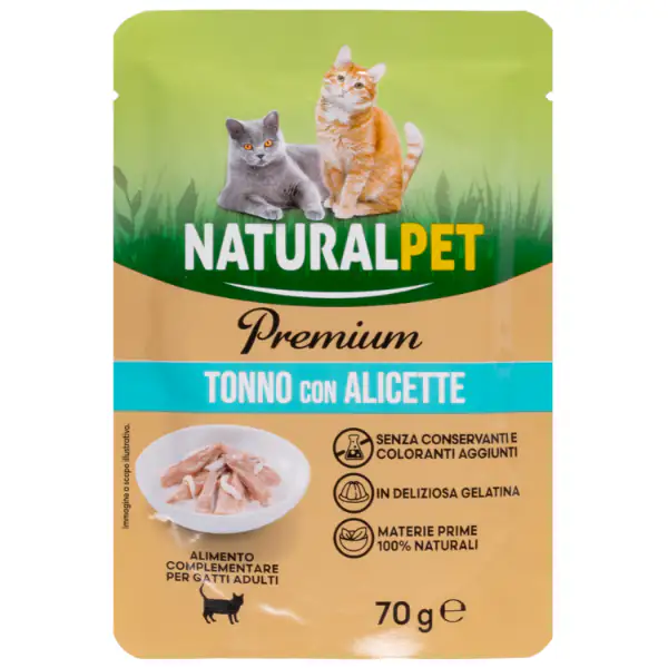NaturalPet Premium Cat Adult Umido Bustine in Gelatina 70 gr