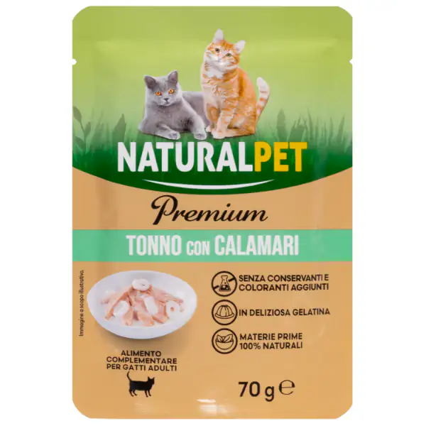 NaturalPet Premium Cat Adult Umido Bustine in Gelatina 70 gr
