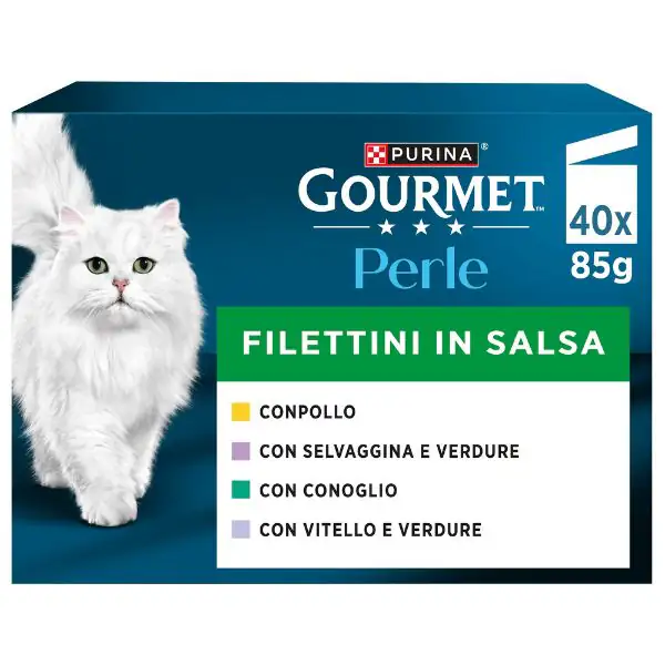 Purina Gourmet Perle selezionate Filettini in salsa multipack 40x85 gr