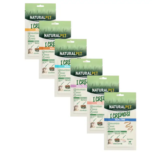 NaturalPet i Cremosi snack per gatti adulti e gattini 75 gr (5x15 gr)