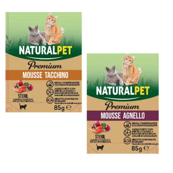NaturalPet Premium Cat Sterilizzati 85gr