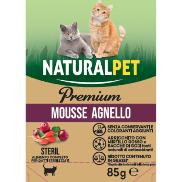 NaturalPet Premium Cat Sterilizzati 85gr