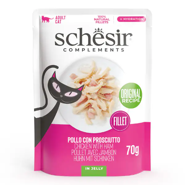 Schesir Cat Soft Adult filetti in gelatina alimento complementare bustine 70 gr