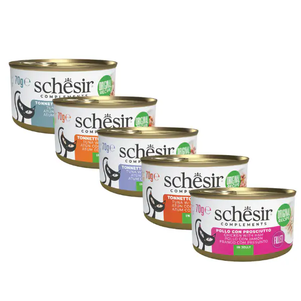 Schesir Cat Soft Adult filetti in gelatina alimento complementare lattina 70 gr
