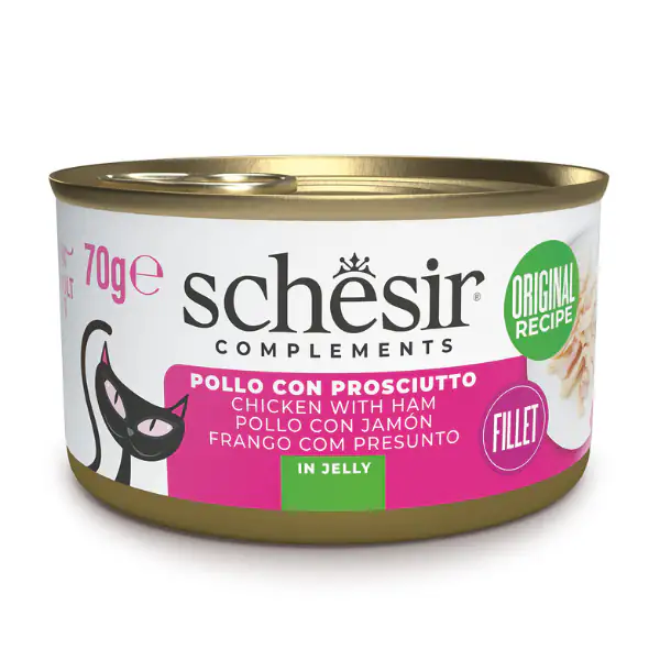 Schesir Cat Soft Adult filetti in gelatina alimento complementare lattina 70 gr