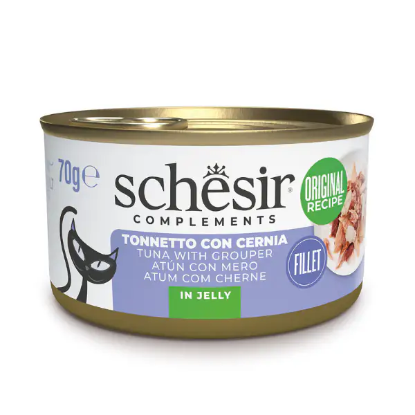 Schesir Cat Soft Adult filetti in gelatina alimento complementare lattina 70 gr