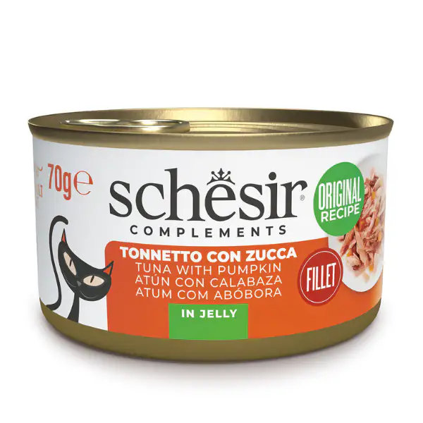 Schesir Cat Soft Adult filetti in gelatina alimento complementare lattina 70 gr