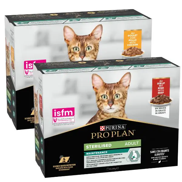 Purina Pro Plan Cat Adult Sterilised Maintenance Multipack in salsa 10x85g