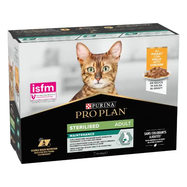 Purina Pro Plan Cat Adult Sterilised Maintenance Multipack in salsa 10x85g