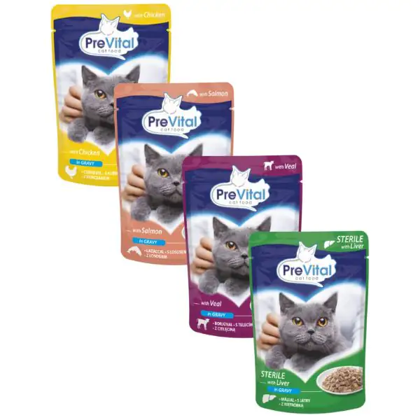 Prevital Cat Food Sterilised Multipack XXL Box 48x100 gr