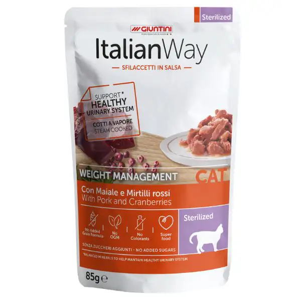 ItalianWay Cat Sfilaccetti in salsa Weight Management Sterilized 85 gr