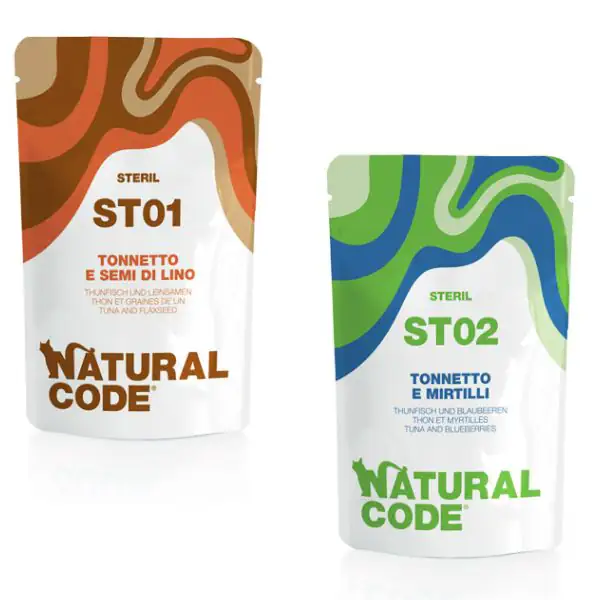 Natural Code Sterilised Buste in Acqua di Cottura 70 gr