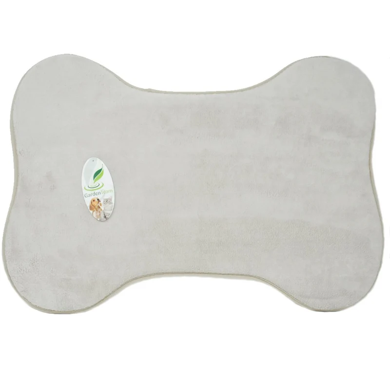 Materassino Per Cani e Gatti Grigio a Forma di Osso 50x70