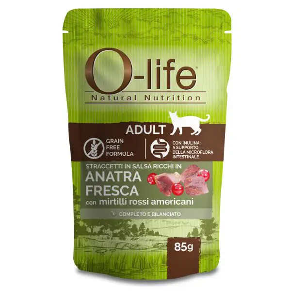 O-life Cat Adult Grain Free Straccetti in salsa 85 gr