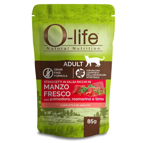 O-life Cat Adult Grain Free Straccetti in salsa 85 gr