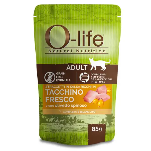 O-life Cat Adult Grain Free Straccetti in salsa 85 gr