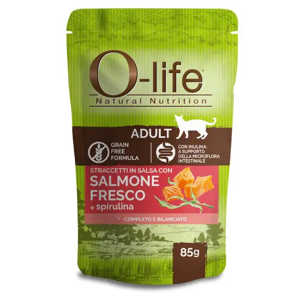 O-life Cat Adult Grain Free Straccetti in salsa 85 gr