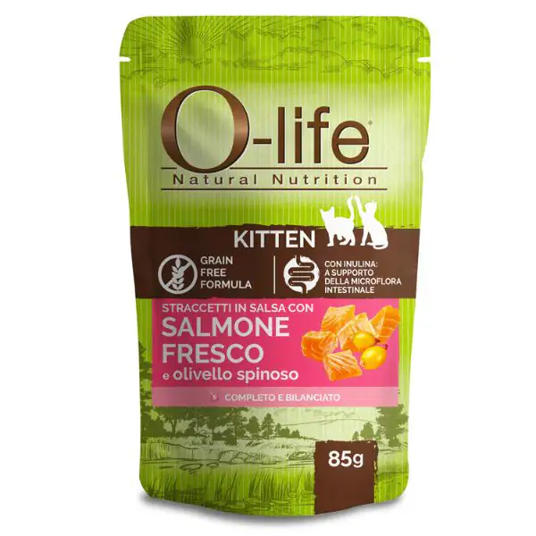 O-life Cat Kitten Grain Free Straccetti in salsa 85 gr