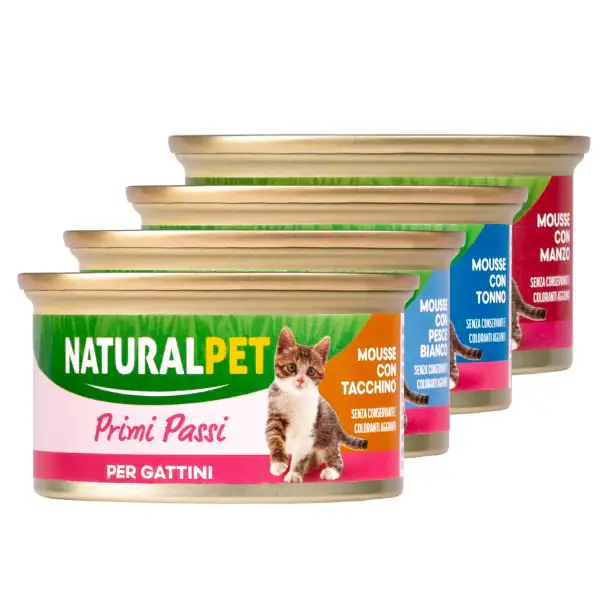 NaturalPet Cat Kitten Primi Passi Mousse 85 gr