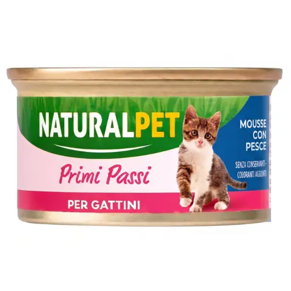 NaturalPet Cat Kitten Primi Passi Mousse 85 gr
