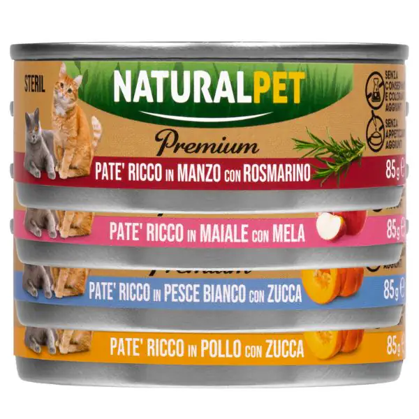 NaturalPet Premium Cat Sterilised Patè 85 gr