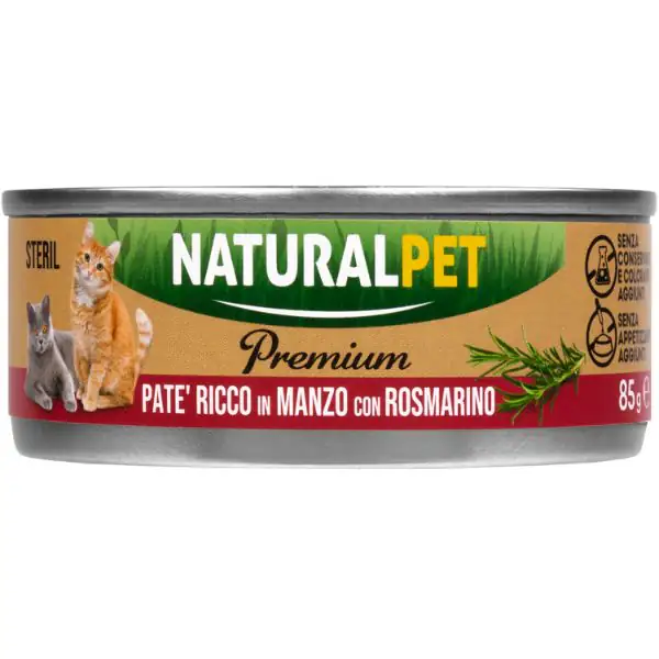 NaturalPet Premium Cat Sterilised Patè 85 gr