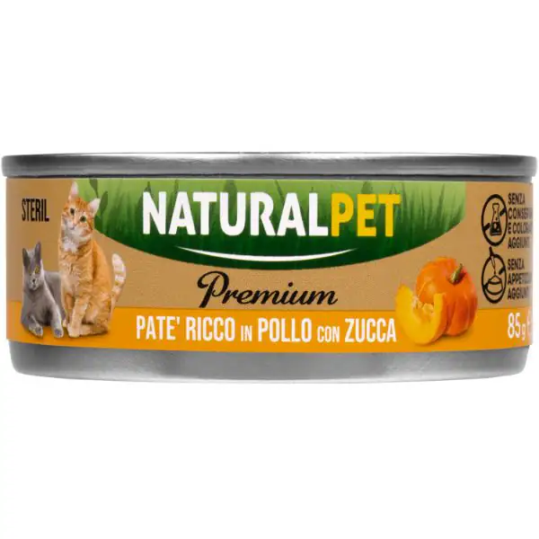 NaturalPet Premium Cat Sterilised Patè 85 gr