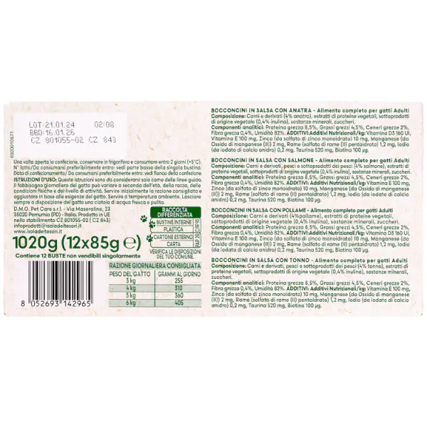 NaturalPet Cat Adult Bocconcini in salsa multipack 12x85 gr