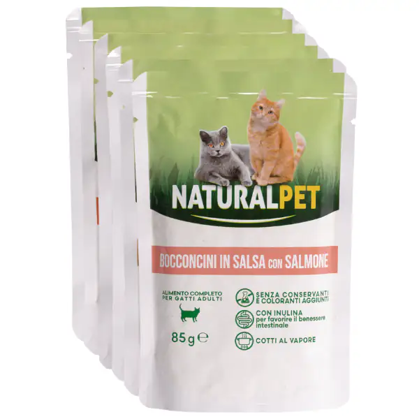 NaturalPet Cat Adult Bocconcini in salsa 85 gr