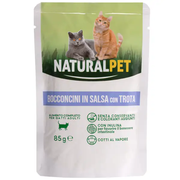 NaturalPet Cat Adult Bocconcini in salsa 85 gr