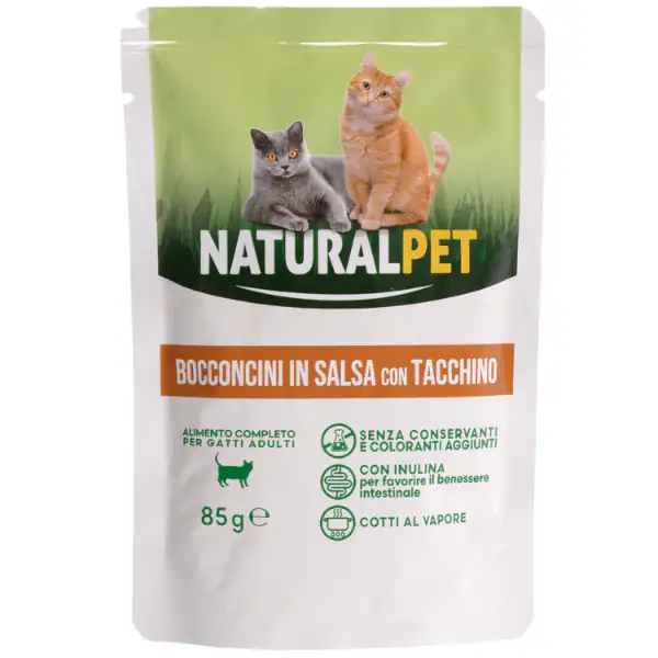 NaturalPet Cat Adult Bocconcini in salsa 85 gr