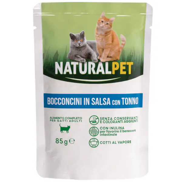NaturalPet Cat Adult Bocconcini in salsa 85 gr