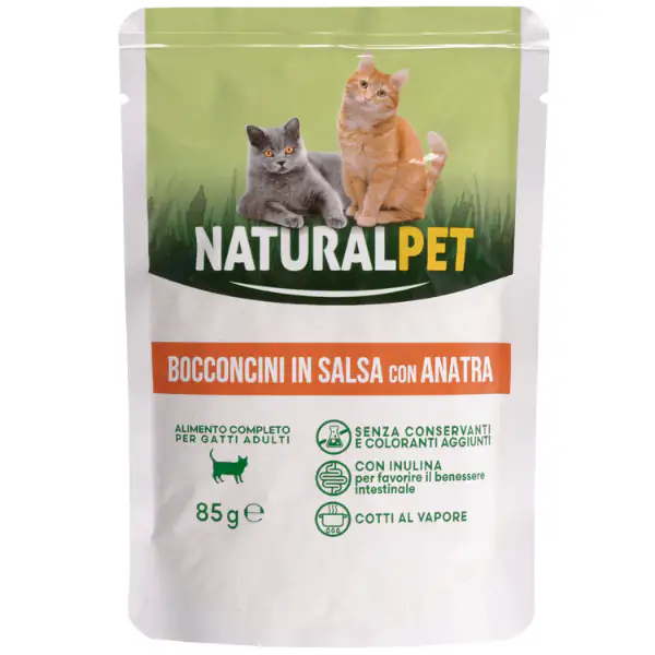 NaturalPet Cat Adult Bocconcini in salsa 85 gr