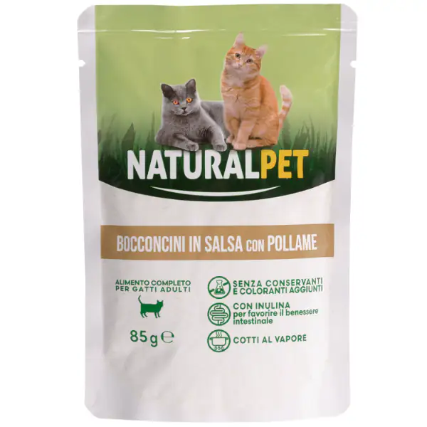 NaturalPet Cat Adult Bocconcini in salsa 85 gr