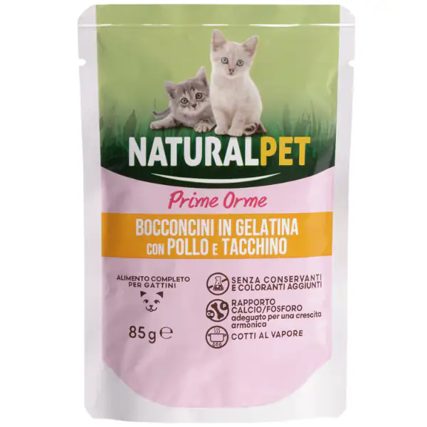 NaturalPet Prime Orme Kitten bocconcini in gelatina 85 gr