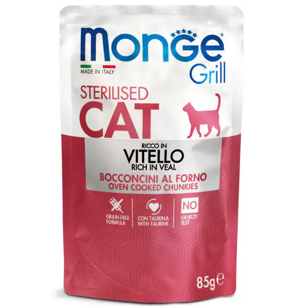 Monge Grill Grain Free Sterilised Cat bocconcini 85 gr