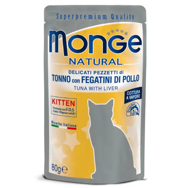 Monge Natural Kitten cottura al vapore 80 gr