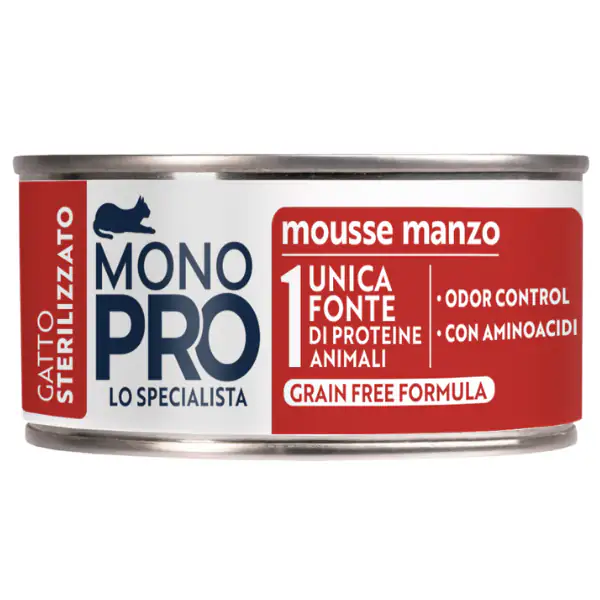Monopro lo specialista Cat Adult Sterilised Grain free Mousse 85 gr
