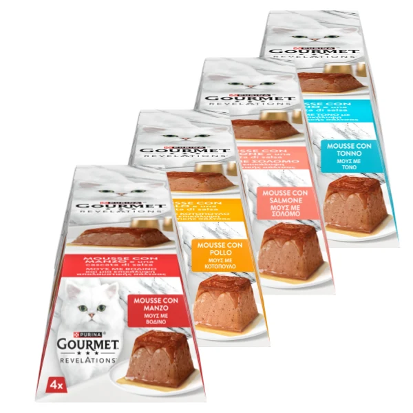 Purina Gourmet Revelations Mousse in salsa Multipack 4x57gr