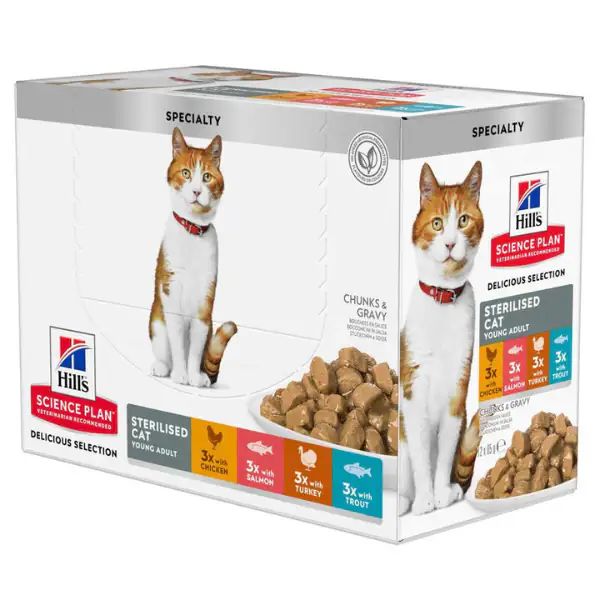 Hill's science Plan Cat Young Adult Sterilised multipack 12x85 gr