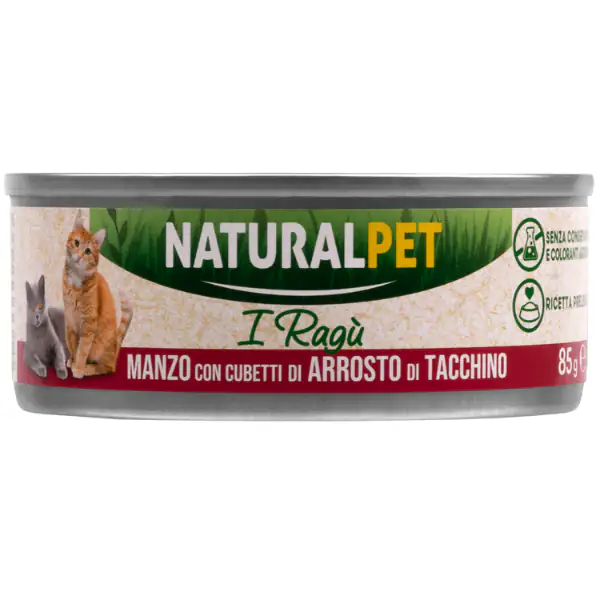 NaturalPet Cat Adult Deliziosi Ragù di carne 85 gr