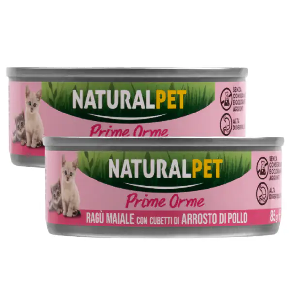 NaturalPet Cat Kitten Ragù Prime Orme 85 gr