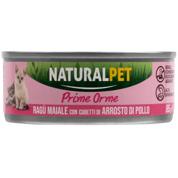 NaturalPet Cat Kitten Ragù Prime Orme 85 gr