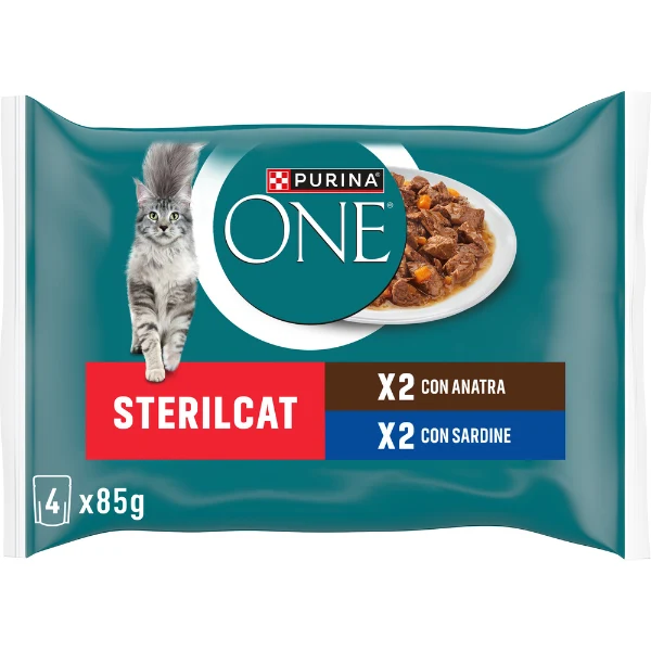 Purina One Cat Sterilised filettini in salsa multipack 4x85 gr