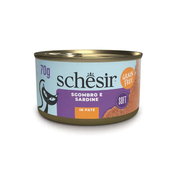 Schesir Sardine Soft Patè Cat Adult Grain Free 70 gr