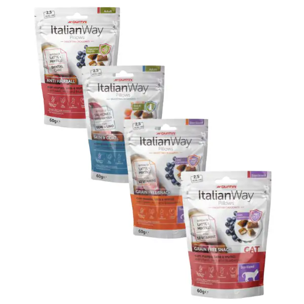 ItalianWay snack per gatti Pillows Grain Free 60 gr