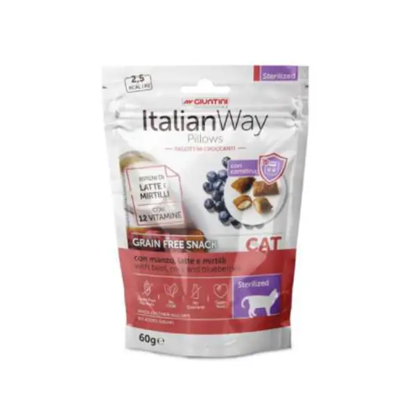 ItalianWay snack per gatti Pillows Grain Free 60 gr