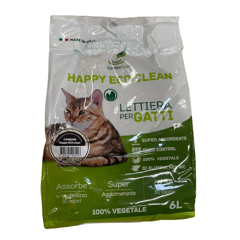 Happy Eco Clean - Lettiera per gatti vegetale