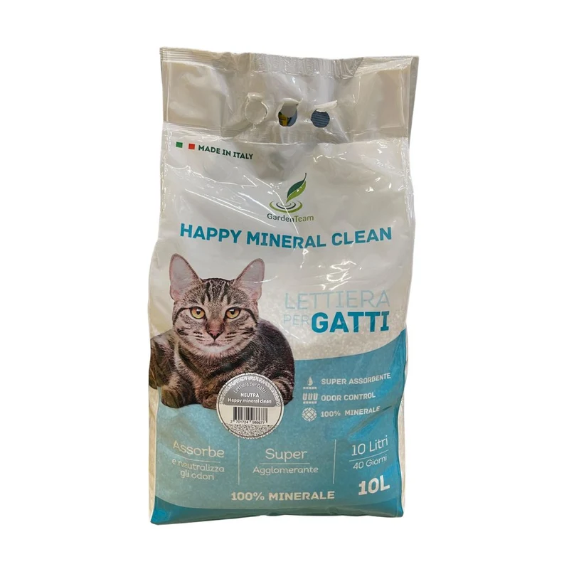 Happy Mineral Clean - Lettiera per gatti agglomerante minerale